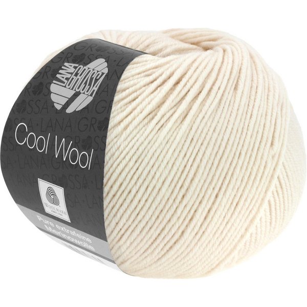 LANA GROSSA COOL WOOL pflegeleichtes Strickgarn extrafeine Merinowolle Häkelwolle, 160 m (Strickgarn aus extrafeiner Merinowolle, kuschelig weich und pflegeleic