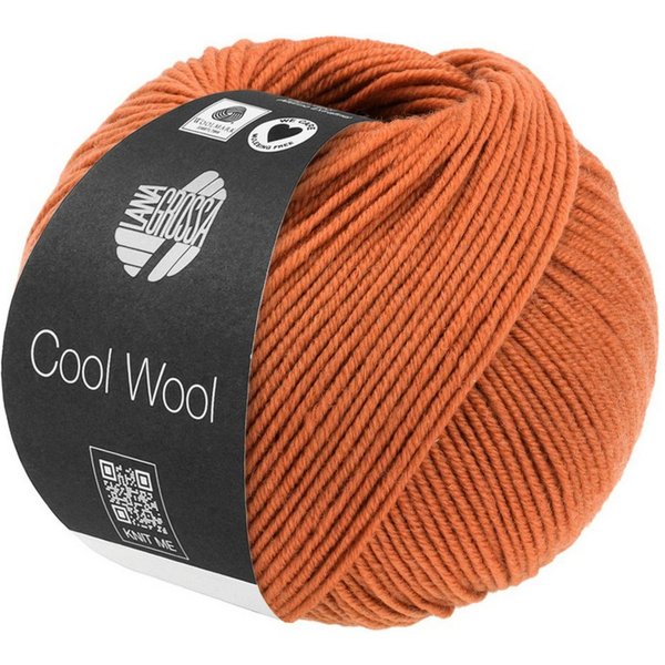 LANA GROSSA COOL WOOL pflegeleichtes Strickgarn extrafeine Merinowolle Häkelwolle, 160 m (Strickgarn aus extrafeiner Merinowolle, kuschelig weich und pflegeleic