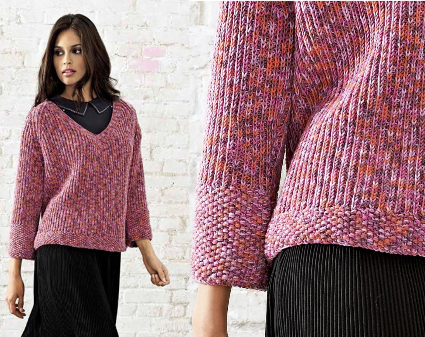 LANA GROSSA COOL WOOL PRINT Häkelwolle, 160 m (pflegeleichtes Strickgarn aus extrafeiner Merinowolle), 50 g – Bild 2 von 3