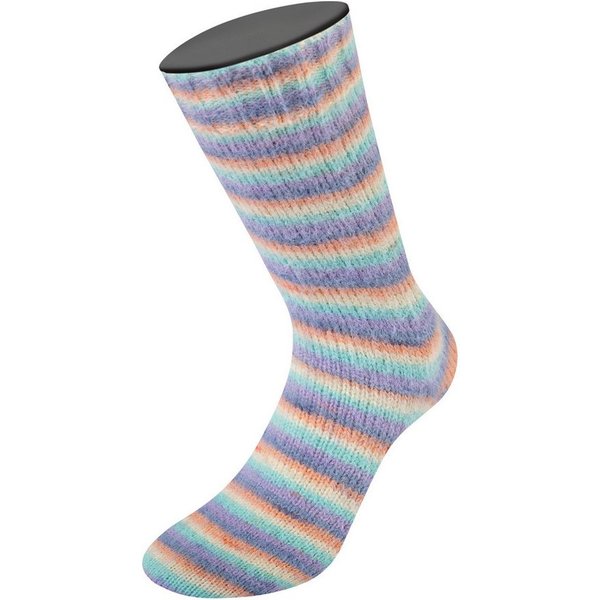 LANA GROSSA Cosy Socks Multi Stripes Häkelwolle, 400 m
