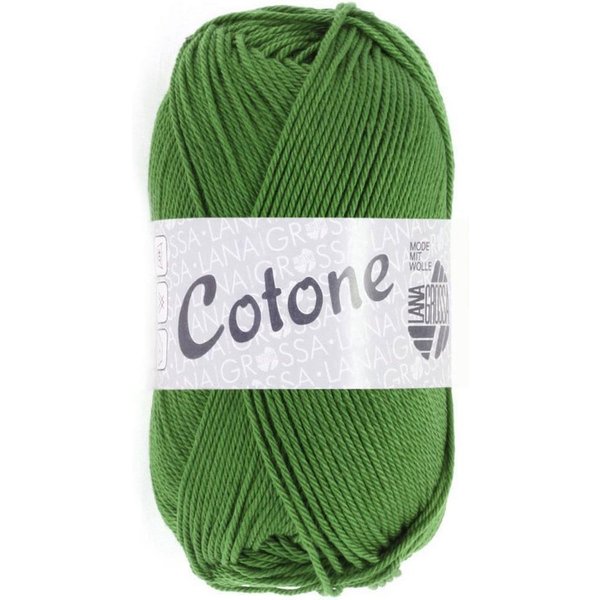 LANA GROSSA Cotone 0054 farngrün Häkelwolle, 125 m