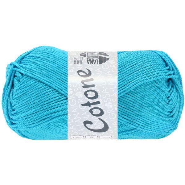 LANA GROSSA COTONE Häkelwolle, 125 m (vielseitiges Baumwoll-Basicgarn), 50 g