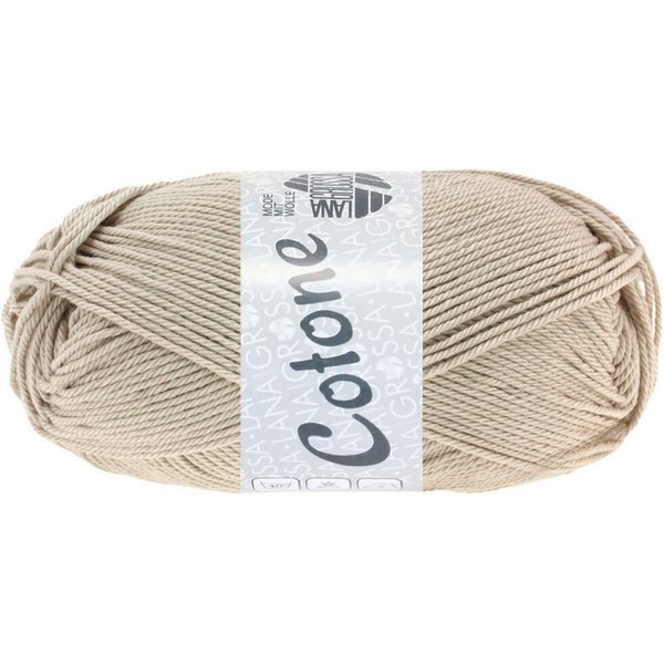 LANA GROSSA COTONE Häkelwolle, 125 m (vielseitiges Baumwoll-Basicgarn), 50 g