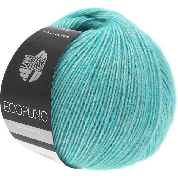 LANA GROSSA ECOPUNO Superweiches Netzgarn aus Baumwolle Häkelwolle, 215 m (72 % Baumwolle kombiniert mit Merino und feinem Alpaka, Superweiches Netzgarn aus Bau