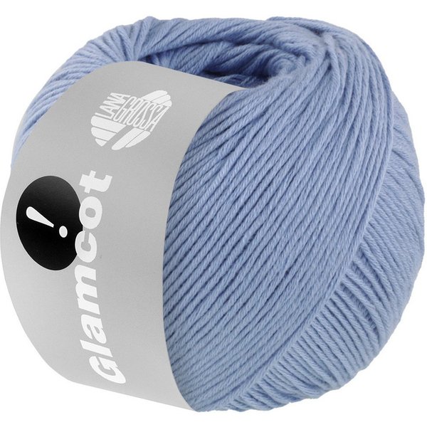 LANA GROSSA GLAMCOT Häkelwolle, 155 m (zart glänzende, multifile Baumwoll-Viskosemischung), 50 g