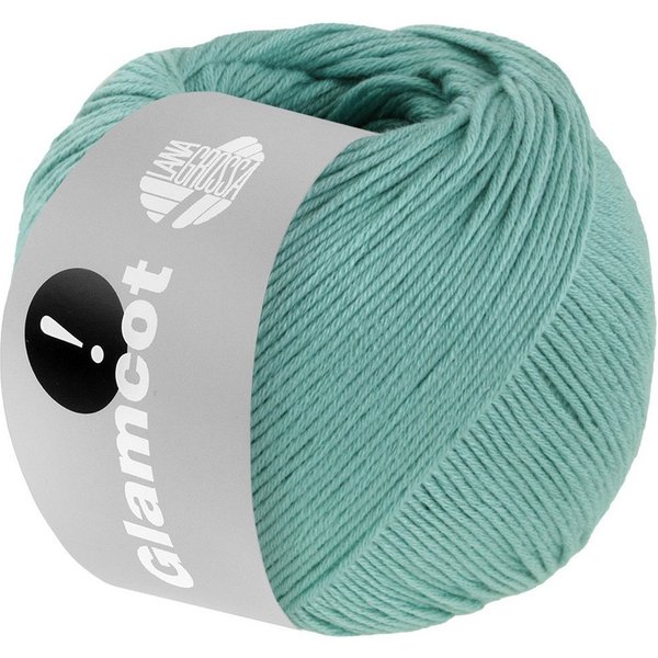 LANA GROSSA GLAMCOT Häkelwolle, 155 m (zart glänzende, multifile Baumwoll-Viskosemischung), 50 g