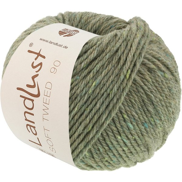 LANA GROSSA LANDLUST SOFT TWEED 90 Häkelwolle, 90 m (Klassisch verzwirntes Tweedgarn aus Schurwolle mit mehrfarbigen Noppen), 50 g
