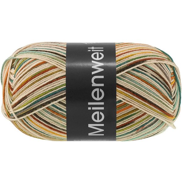 LANA GROSSA MEILENWEIT 100 FORESTA Häkelwolle, 420 m (100 g Knäuel 4-fach Sockenwolle, Extra strapazierfähig, waschmaschinenfest und filzfrei), 100 g