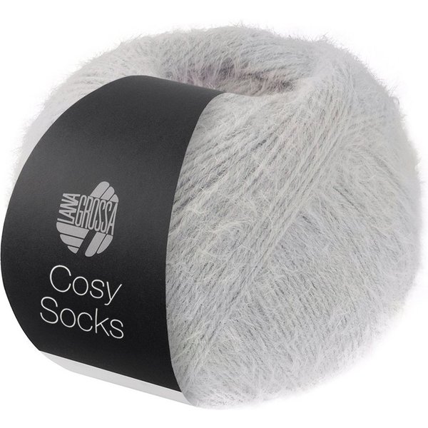 LANA GROSSA Meilenweit 100 g COSY SOCKS Häkelwolle, 420 m (Flauschige Sockenwolle mit Merinowolle, waschmaschinenfest), 100 g