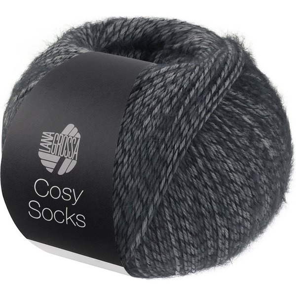 LANA GROSSA Meilenweit 100 g COSY SOCKS Häkelwolle, 420 m (Flauschige Sockenwolle mit Merinowolle, waschmaschinenfest), 100 g