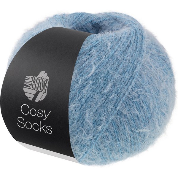 LANA GROSSA Meilenweit 100 g COSY SOCKS Häkelwolle, 420 m (Flauschige Sockenwolle mit Merinowolle, waschmaschinenfest), 100 g