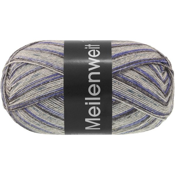 LANA GROSSA MEILENWEIT 100 g DENIM MIX Häkelwolle, 420 m (zeitlose 4-fach Herren-Sockenwolle), 100 g