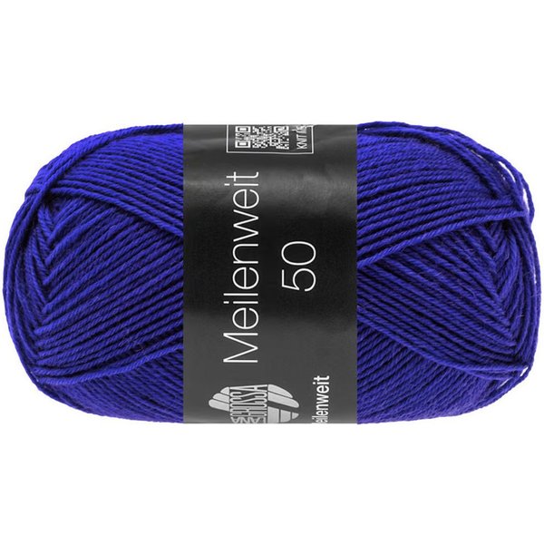 LANA GROSSA MEILENWEIT 50 g UNI 4-fach Sockenwolle Häkelwolle, 210 m (Klassisches 4-fach Sockengarn für Lieblingsprojekte, 210 m Lauflänge für feine und kreativ