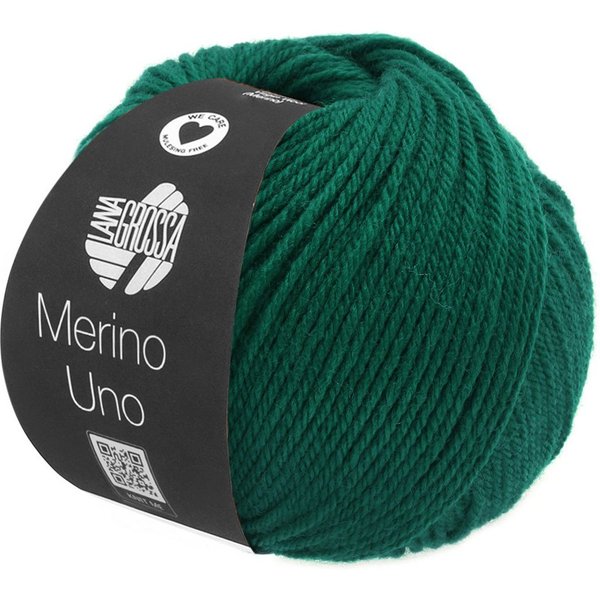 LANA GROSSA MERINO UNO Häkelwolle, 125 m (Extrafeine Merinowolle mit Superwash-Ausrüstung), 50 g