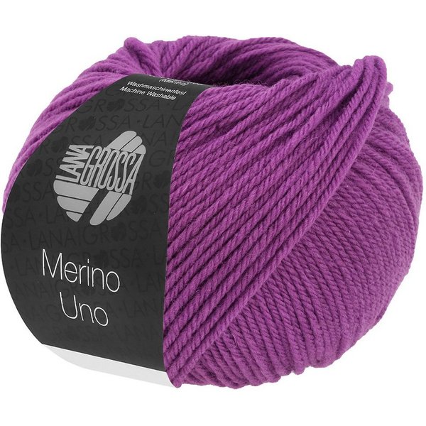 LANA GROSSA MERINO UNO Häkelwolle, 125 m (Extrafeine Merinowolle mit Superwash-Ausrüstung), 50 g