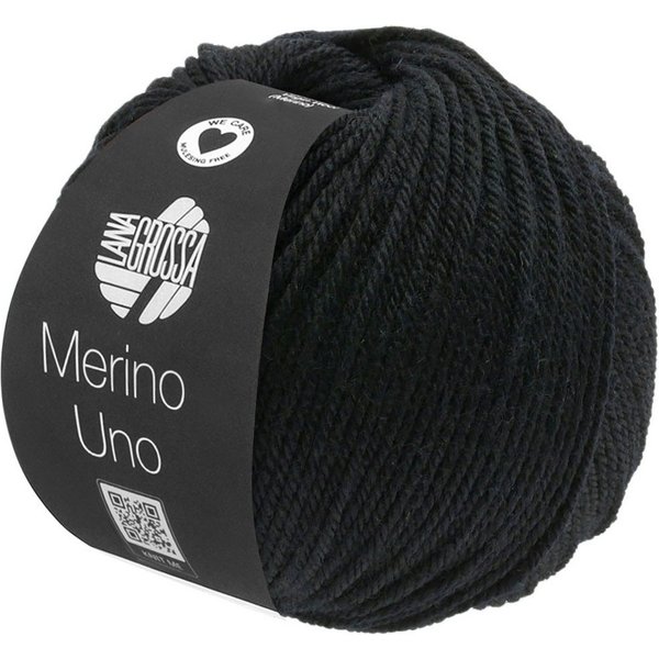 LANA GROSSA MERINO UNO Häkelwolle, 125 m (Extrafeine Merinowolle mit Superwash-Ausrüstung), 50 g
