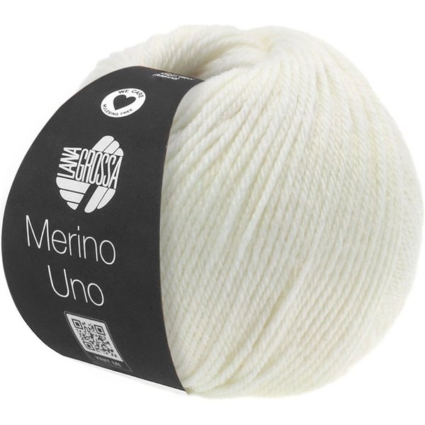 LANA GROSSA MERINO UNO Häkelwolle, 125 m (Extrafeine Merinowolle mit Superwash-Ausrüstung), 50 g