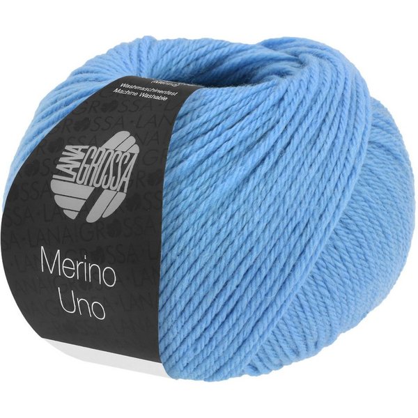 LANA GROSSA MERINO UNO Häkelwolle, 125 m (Extrafeine Merinowolle mit Superwash-Ausrüstung), 50 g
