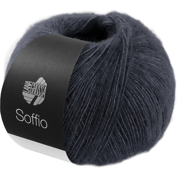 LANA GROSSA SOFFIO Häkelwolle, 215 m (flauschiges Lace-Garn aus Merino- & Baumwolle), 25 g