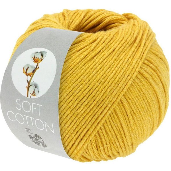 LANA GROSSA Soft Cotton Häkelwolle, 140 m