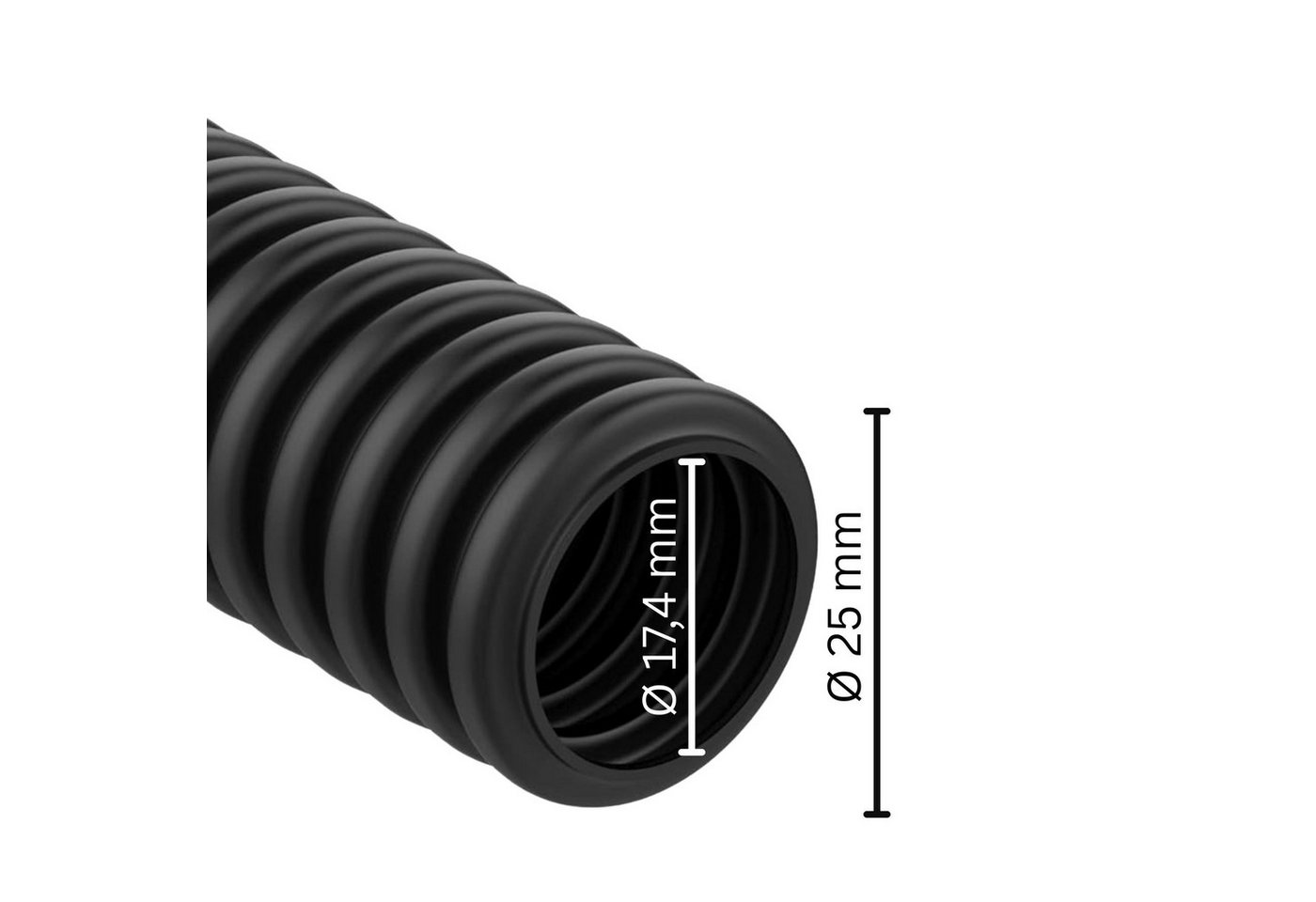 Lancelot® Leerrohr M25 x 25 Meter, 750N, 2J, -5°C / +60°C, schwarz – Bild 2 von 2