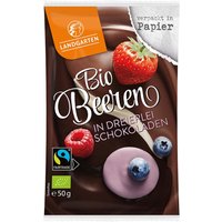 Landgarten Bio-Beeren in dreierlei Schokoladen, 50 g