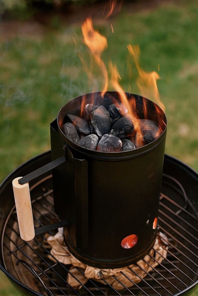 LANDMANN Anzündkamin Anzündkamin Grillkohleanzünder Grillstarter Kohlestarter Anzünder – Bild 3 von 4