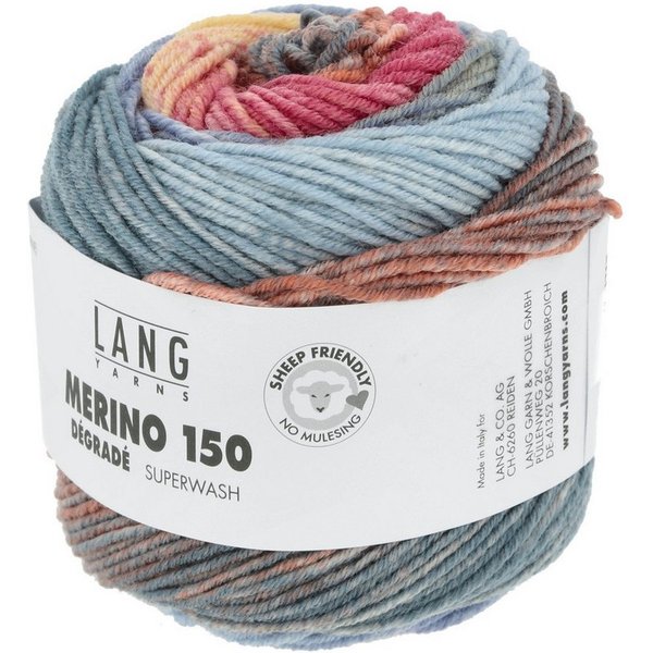 LANG YARNS Merino 150 Dégradé Häkelwolle, 150 m