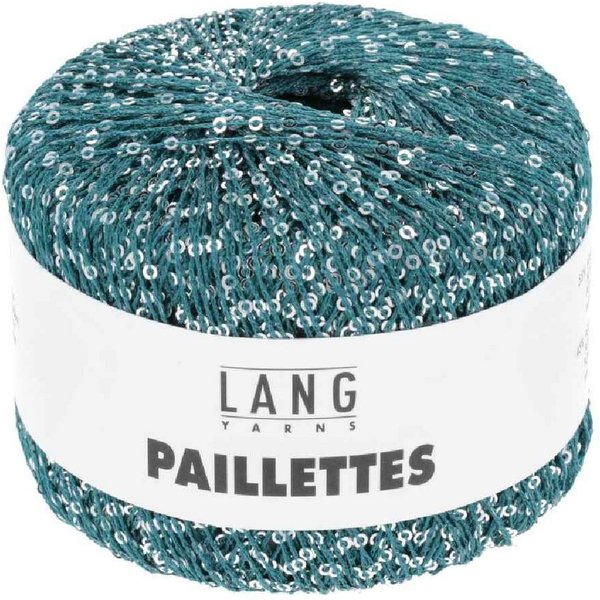 LANG YARNS PAILLETTES Häkelwolle, 112 m (25 Gramm), glänzendes Effektgarn mit Pailletten von Lang Yarns