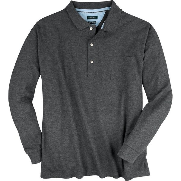 redfield Langarm-Poloshirt Redfield Langarm-Poloshirt anthrazit melange XXL