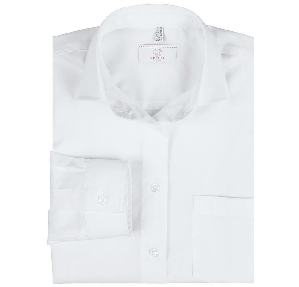 GREIFF Langarmbluse Greiff Corporate Bluse BASIC Damen Comfort Fit OEKO TEX® Weiß – Bild 2 von 3