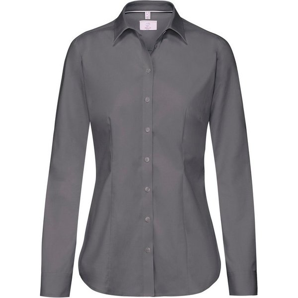 GREIFF Langarmbluse Greiff Corporate Bluse PREMIUM Damen OEKO TEX® Pflegeleicht Grau