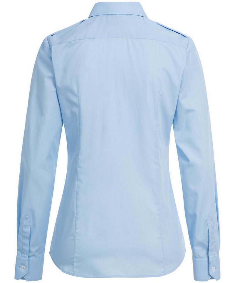 GREIFF Langarmbluse Greiff SIMPLE Damen Pilotbluse Langarm Kent Regular-Fit Hellblau – Bild 2 von 4
