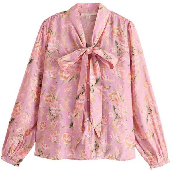LAURA ASHLEY Langarmbluse Laura Ashley langärmelige Emberley Schluppenbluse (1-tlg)