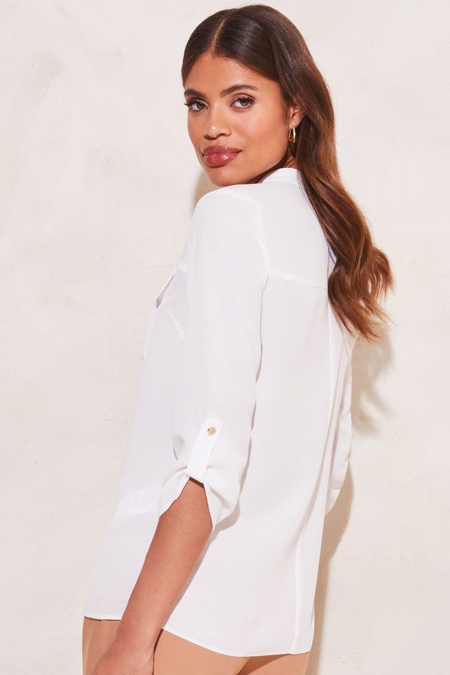 LIPSY Langarmbluse Lipsy Bluse mit Utility-Tasche, Regular (1-tlg) – Bild 2 von 5