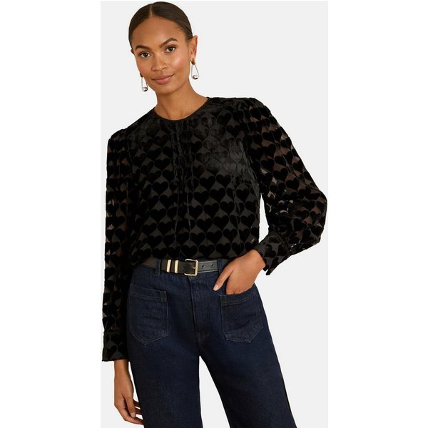 Love & Roses Langarmbluse Love & Roses Jacquard-Bluse, Regular (1-tlg)