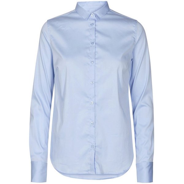 Mos Mosh Langarmbluse MOS MOSH Bluse TILDA mit Baumwolle - Light Blue