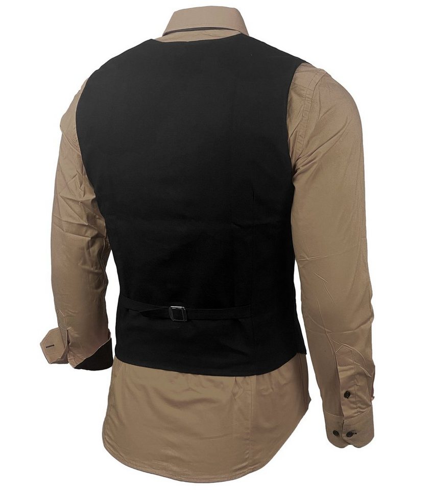 Baxboy Langarmhemd Baxboy Hemd/Weste/Krawatte Set Business Herrenanzug-Set HWKR B-101 – Bild 3 von 4