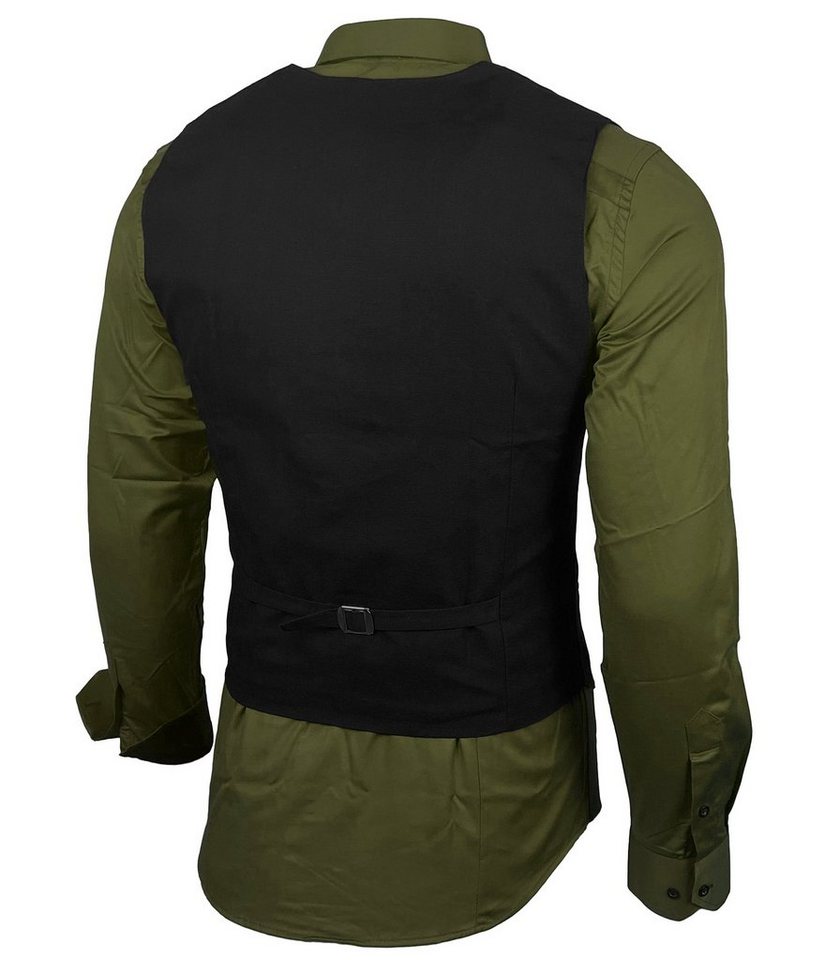 Baxboy Langarmhemd Baxboy Hemd/Weste/Krawatte Set Business Herrenanzug-Set HWKR B-101 – Bild 3 von 4