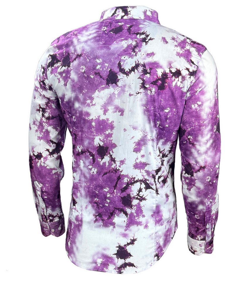 Baxboy Langarmhemd Baxboy Herren Batik Hemd Freizeitshemd Langarm Casual Shirt B-446 – Bild 4 von 5