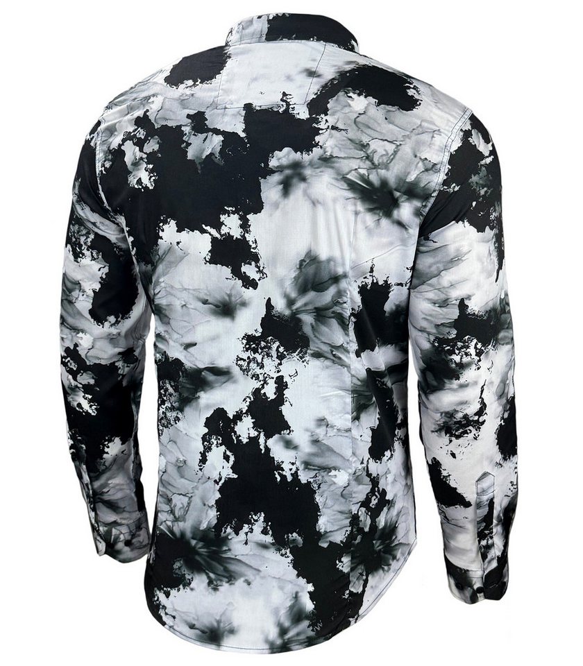 Baxboy Langarmhemd Baxboy Herren Batik Style Hemd Freizeitshemd Langarm Casual B-447 – Bild 3 von 4