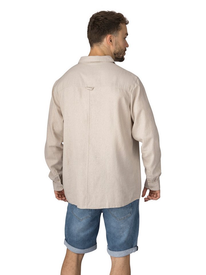riverso Langarmhemd riverso Herren Leinen Hemd RIVFabio Regular Fit (1-tlg) – Bild 2 von 5