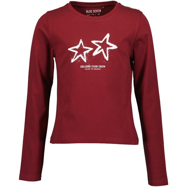 Blue Seven Langarmshirt Blue seven Mädchen Langarmshirt Frontdruck (1-tlg)