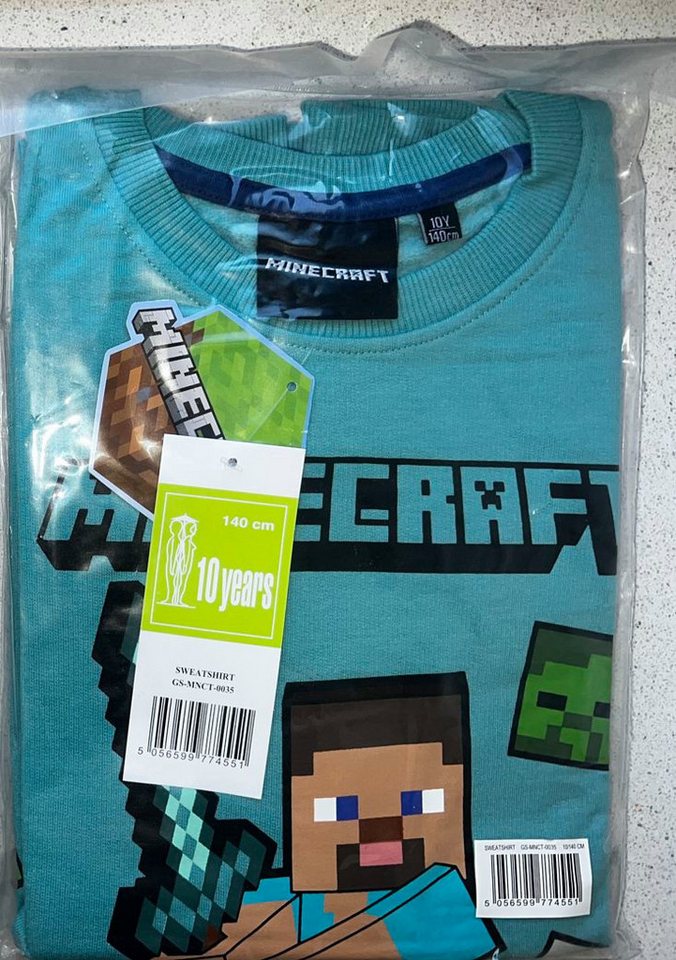 Minecraft Langarmshirt MINECRAFT Langarm SWEATSHIRT Kinder PULLI Pullover Jungen – Bild 4 von 4