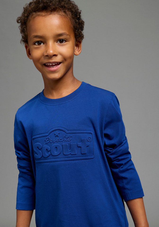 Scout Langarmshirt SCOUT Prägedruck, Logoprint Shirt mit coolem SCOUT 3D-Druck – Bild 3 von 5