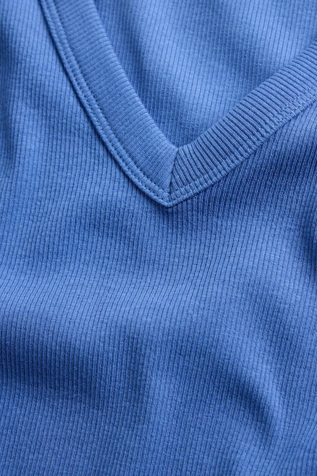 The Set Langarmshirt The Set Gerippte Shirts mit V-Ausschnitt, 5er-Pack (5-tlg) – Bild 4 von 5