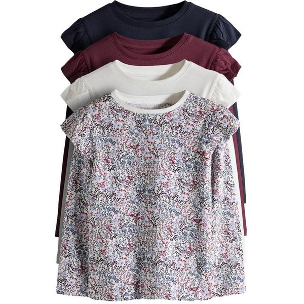 The Set Langarmshirt The Set Langarmshirts, Rüschenschulter, 4er-Pack (4-tlg)