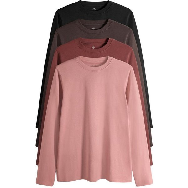 The Set Langarmshirt The Set Slim Fit Langarmshirts, 4er-Pack (4-tlg)