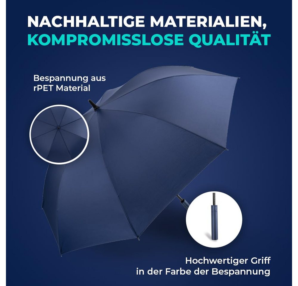 Langenberg Stockregenschirm XXL [Ø138 cm Spannweite] Windproof, Gastschirm PLAINE - LANGENBERG, ☑ Windproof-Funktion – Bild 2 von 5