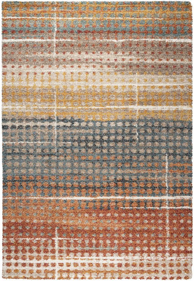 TaraCarpet Langflor-Teppich TaraCarpet Berber Gent Wohnzimmer,Schlafzimmer,Esszimmer multi, rechteckig, Höhe: 25 mm, moderner Hochflor gemustert Multicolor 133x – Bild 2 von 5